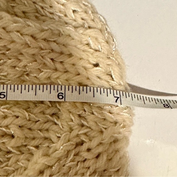 Hand Knit Wool Glimmer Skull Cap - Picture 5 of 5